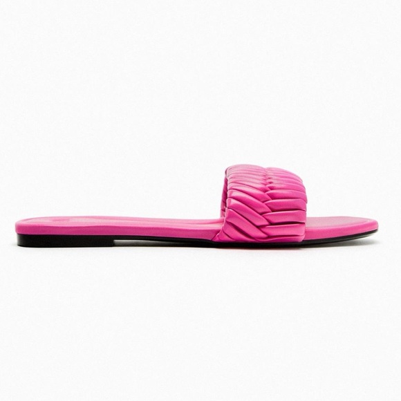 Zara Pink Slide Sandals NWOT - Picture 2 of 4